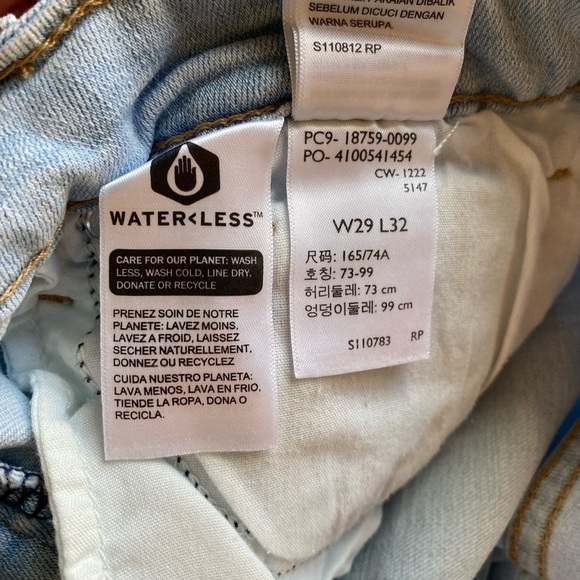 Levi’s 725 High Rise Bootcut Light Wash Denim Jeans 29 X 32 J6 - Picture 11 of 12